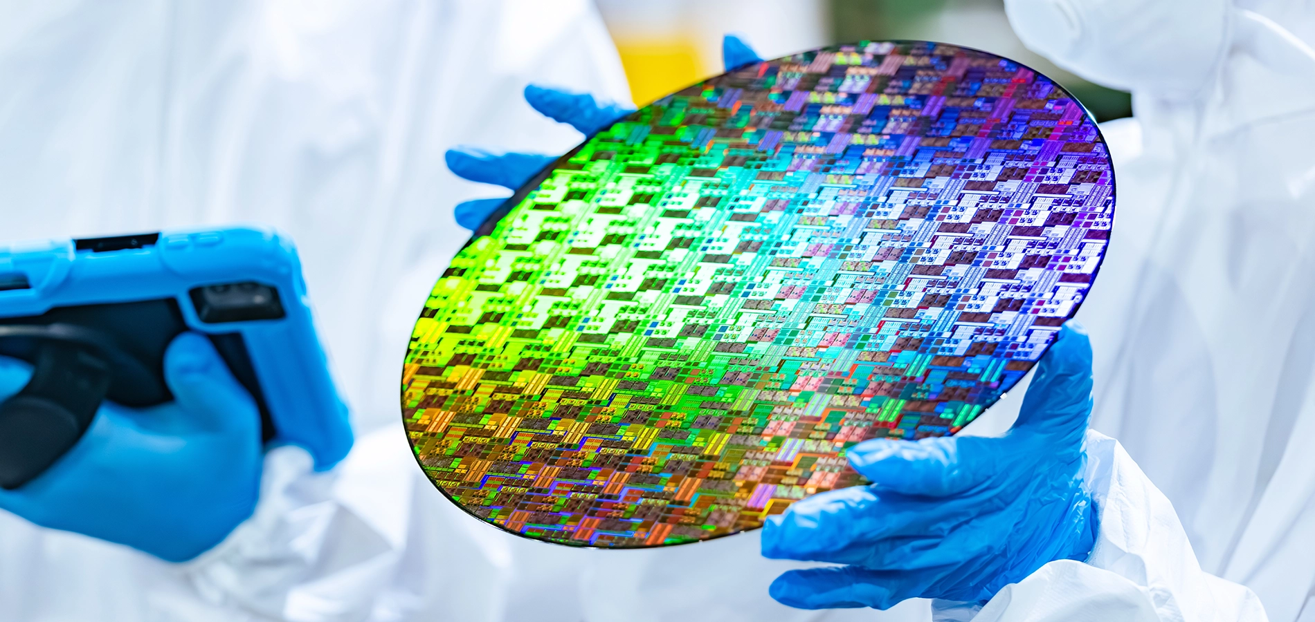 semiconductor wafer in cleanroom environment
